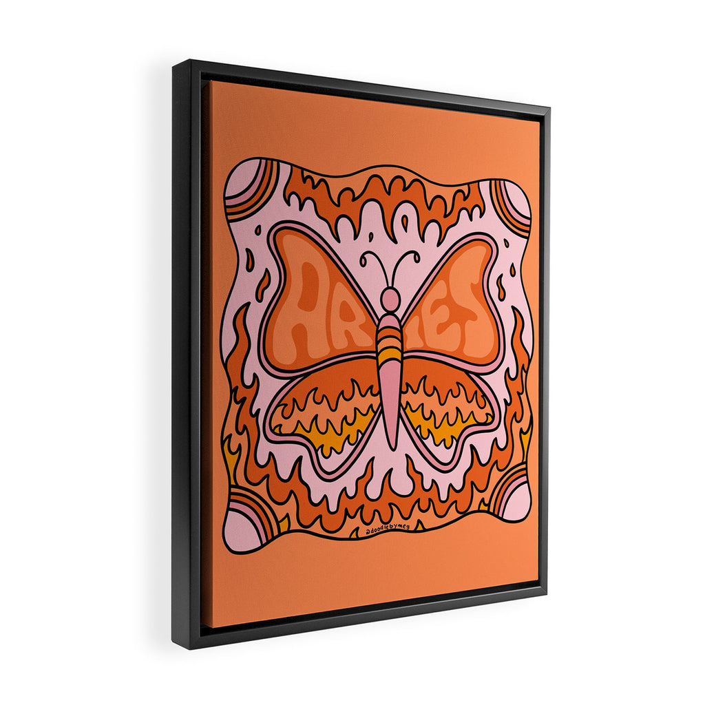 Aries Butterfly Framed Canvas Print Gallery Image 2