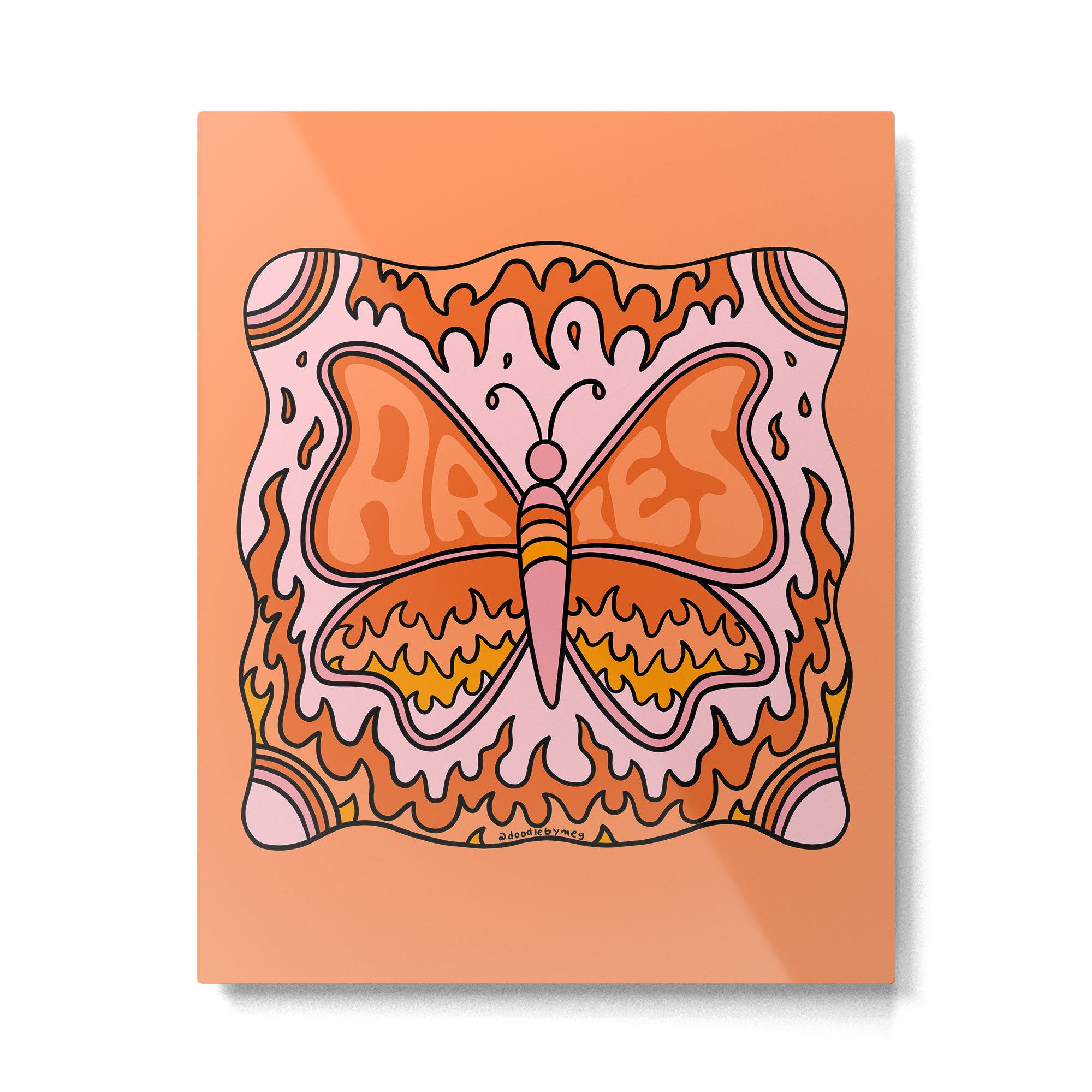 Aries Butterfly Metal Print Gallery Image 6