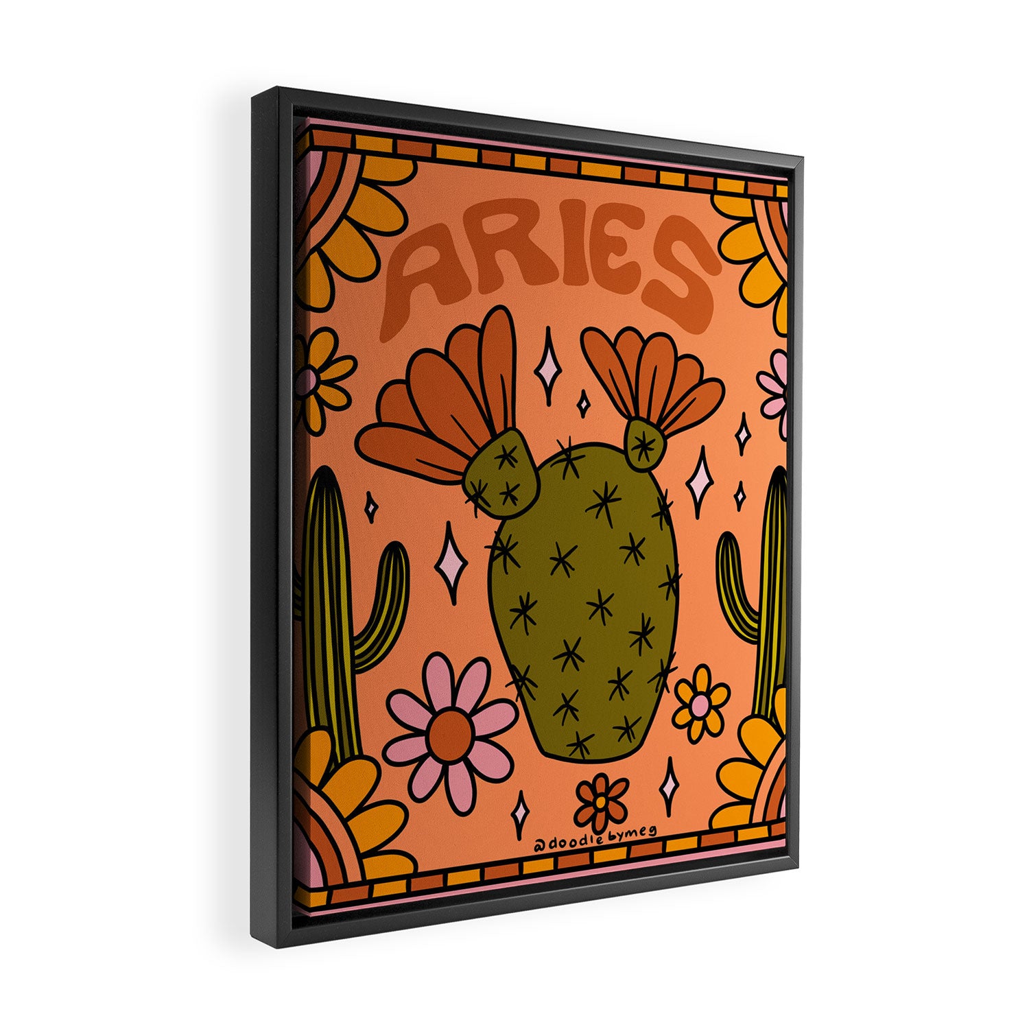Aries Cactus Framed Canvas Print Gallery Image 2