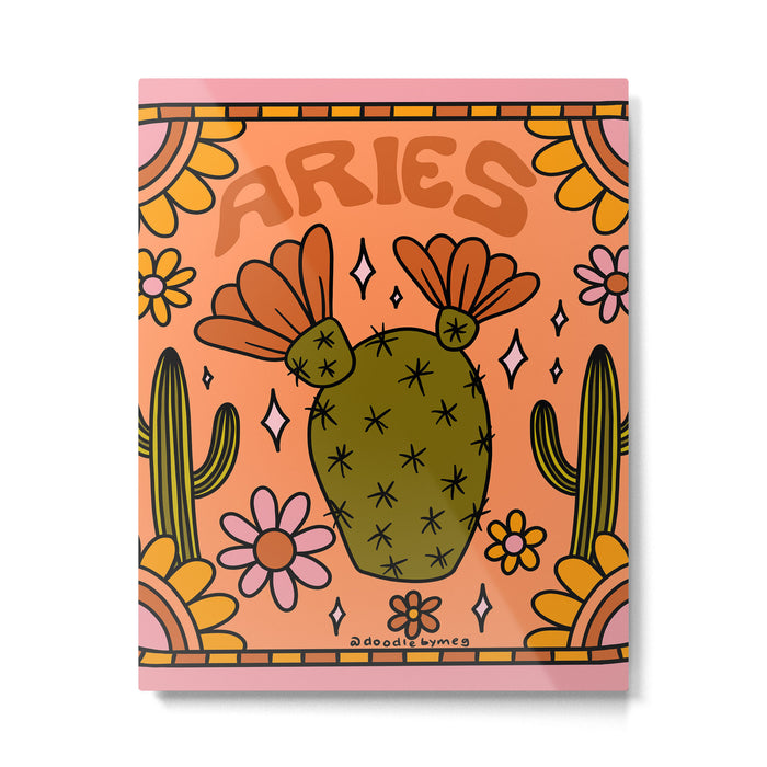 Aries Cactus Metal Print Gallery Image 1