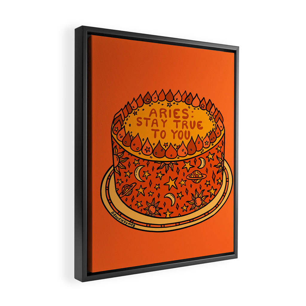 Aries Cake Framed Canvas Print Gallery Image 2