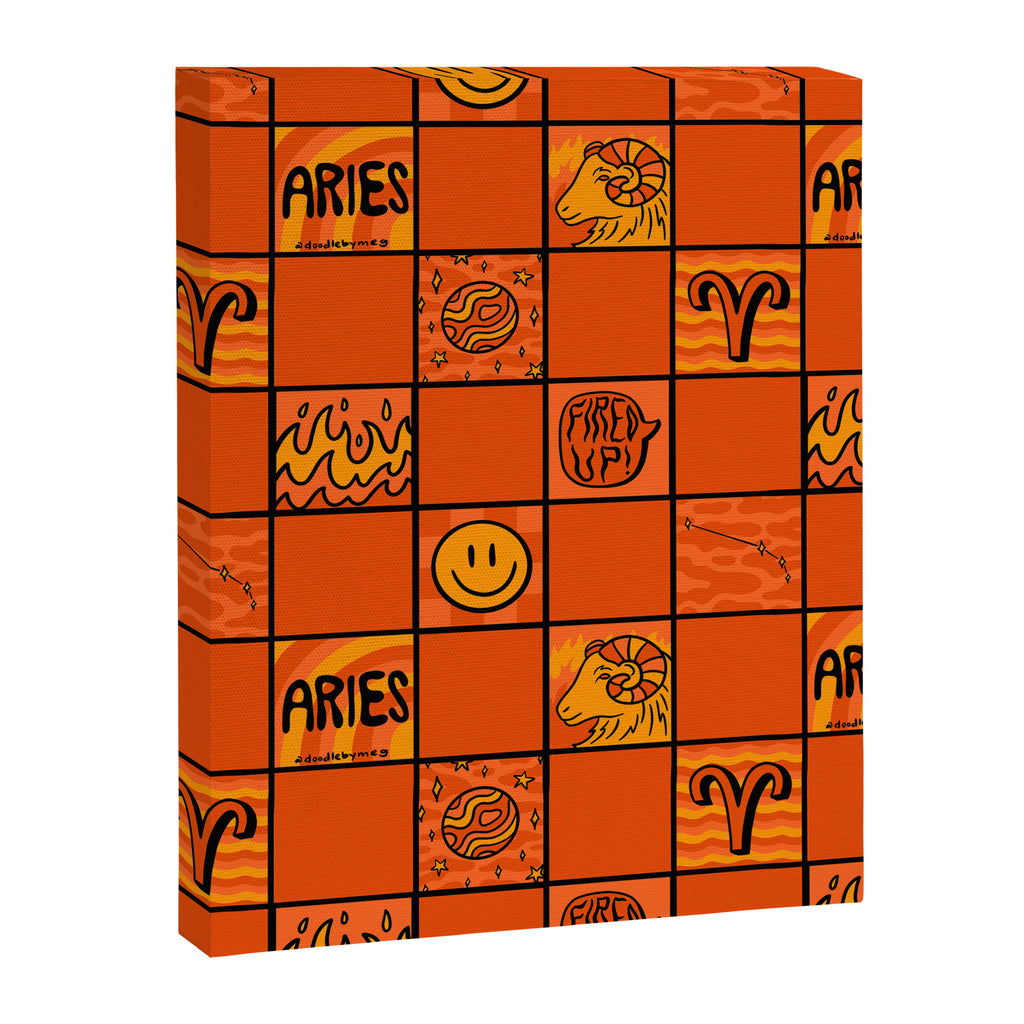 Aries Checkered Print Canvas Print Gallery Image 8