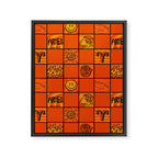Aries Checkered Print Framed Canvas Print Gallery Image 8