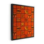 Aries Checkered Print Framed Canvas Print Gallery Image 2