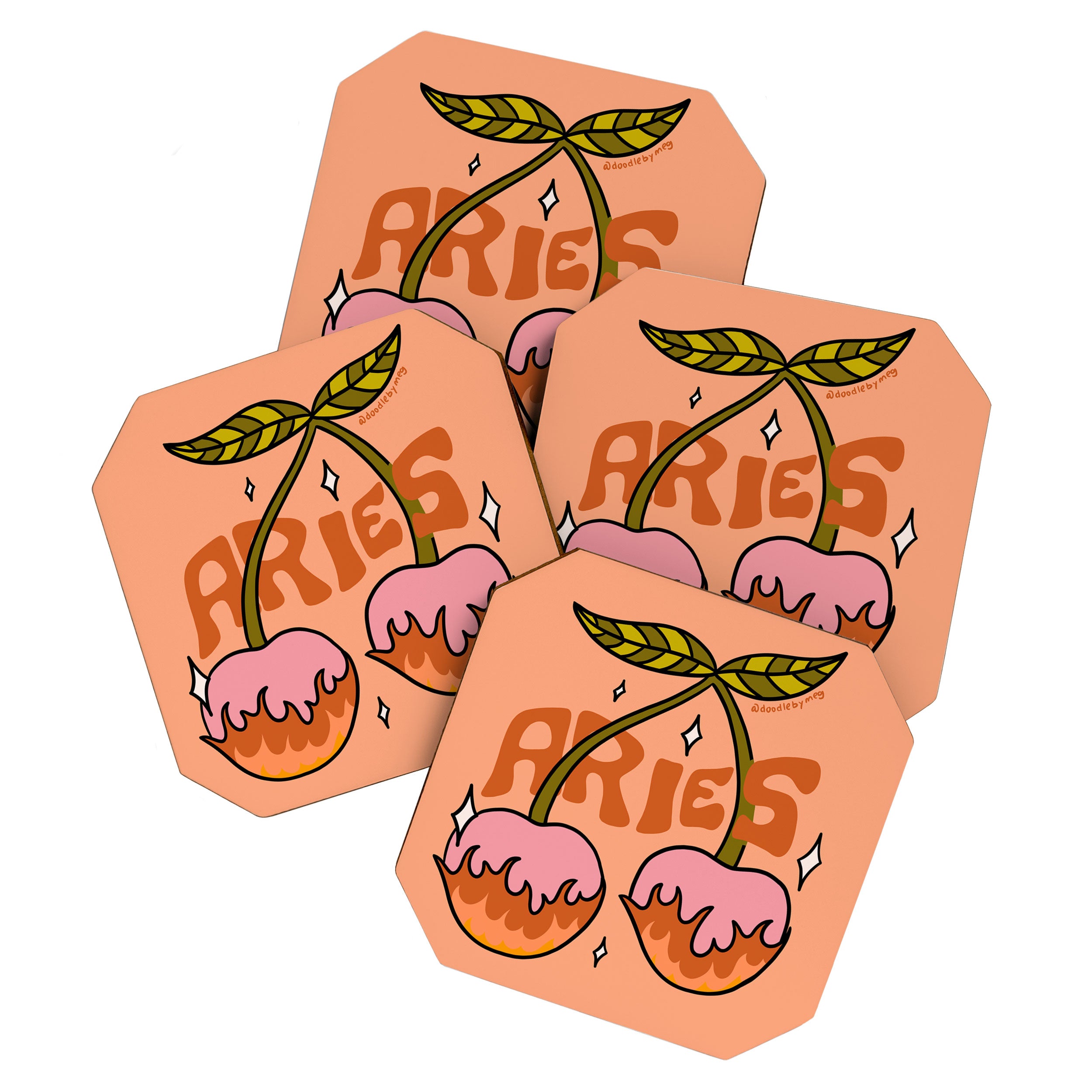 Aries Cherries Coaster Gallery Image 1