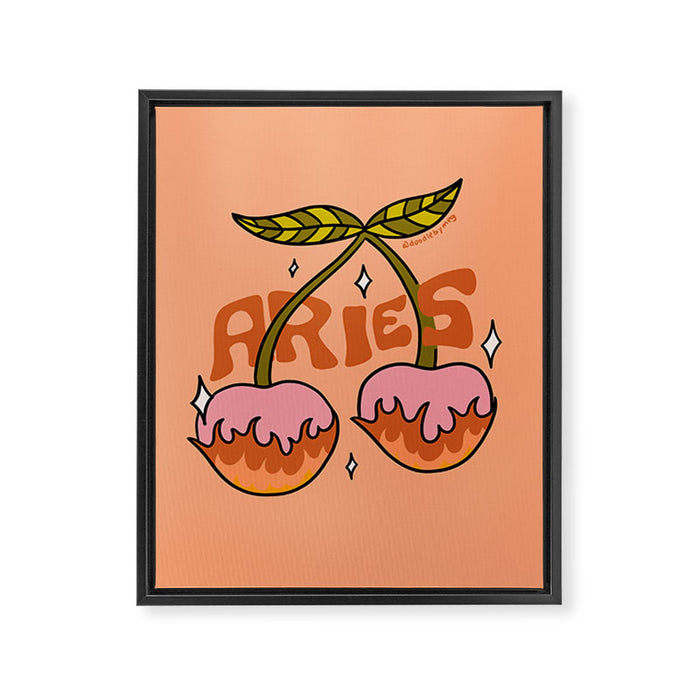 Aries Cherries Framed Canvas Print Gallery Image 1