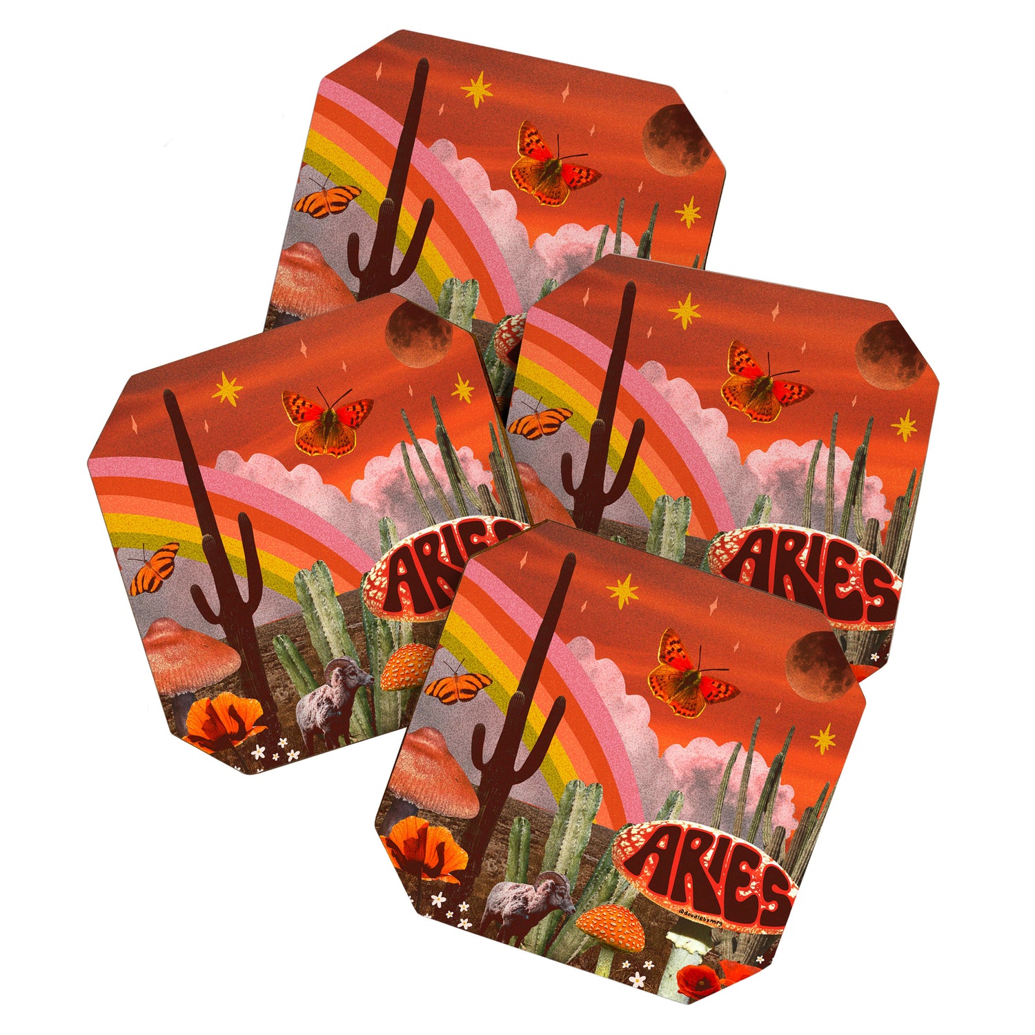 Aries Collage Coaster Gallery Image 1
