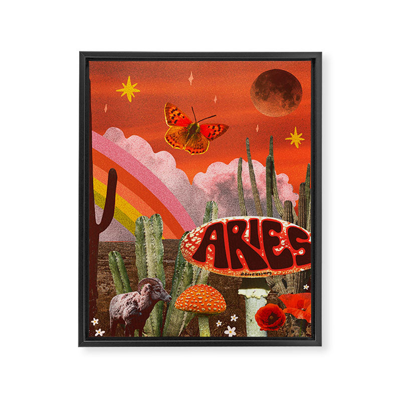 Aries Collage Framed Canvas Print Gallery Image 8