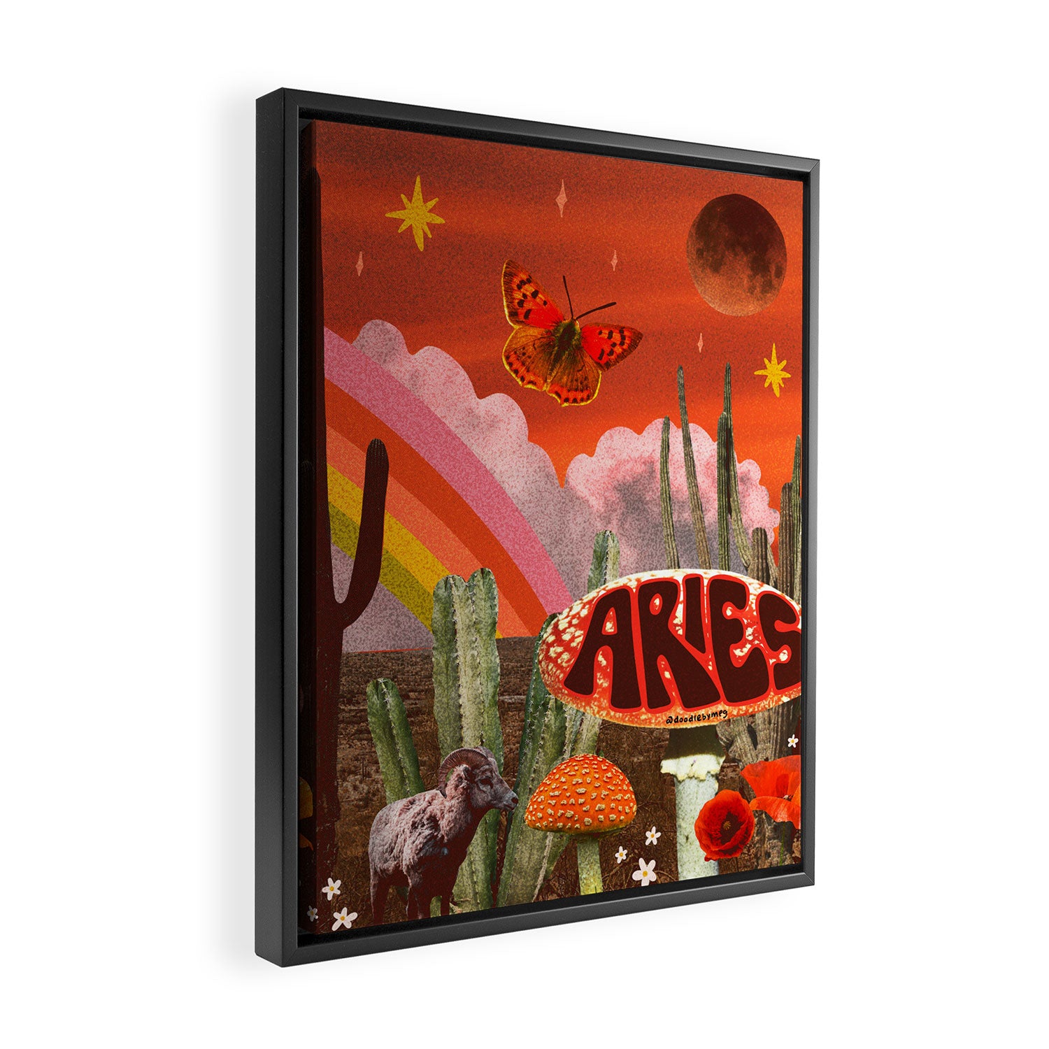 Aries Collage Framed Canvas Print Gallery Image 2