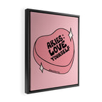 Aries Conversation Heart Framed Canvas Print Gallery Image 2