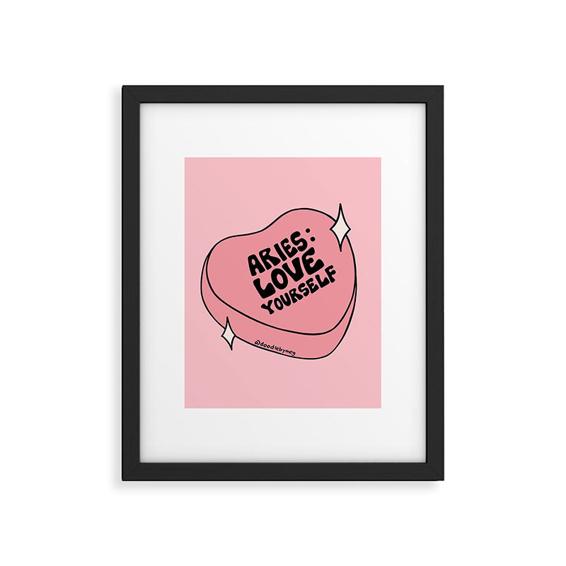 Aries Conversation Heart Framed Art Print Gallery Image 6
