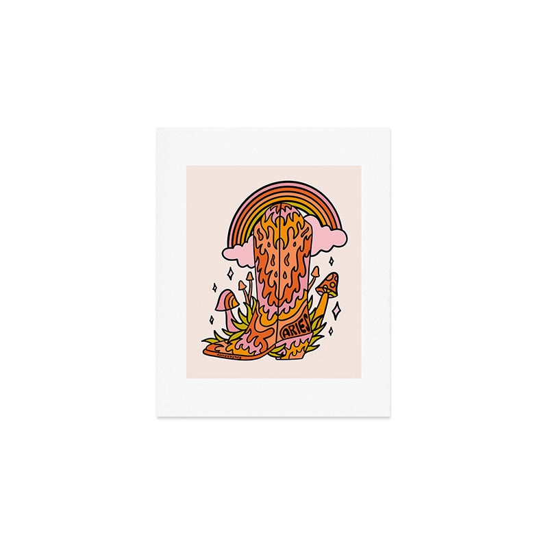 Aries Cowboy Boots Art Print Gallery Image 1