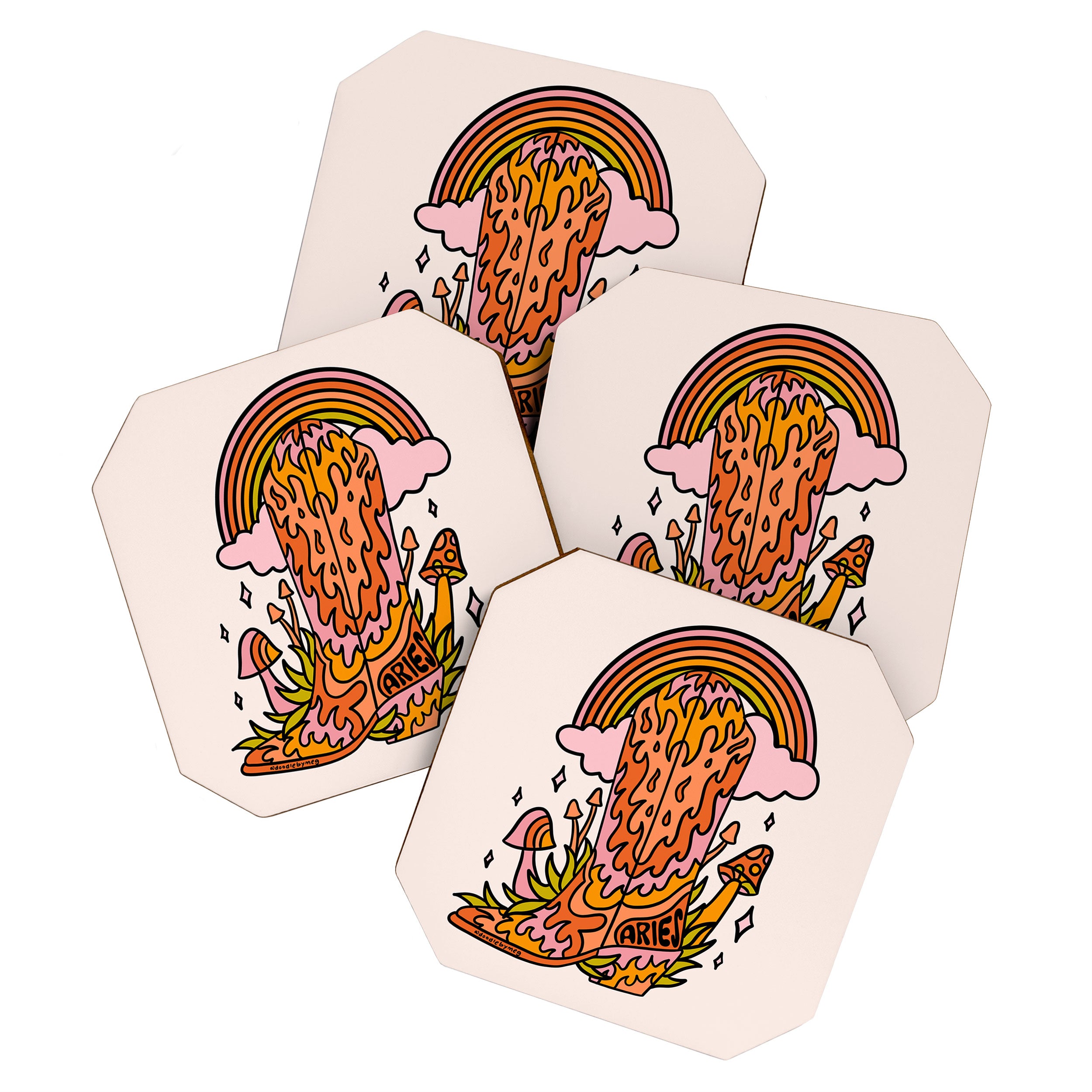 Aries Cowboy Boots Coaster Gallery Image 1