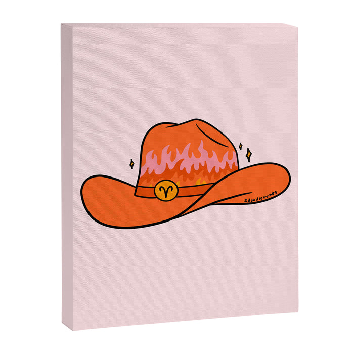 Aries Cowboy Hat Canvas Print Gallery Image 1