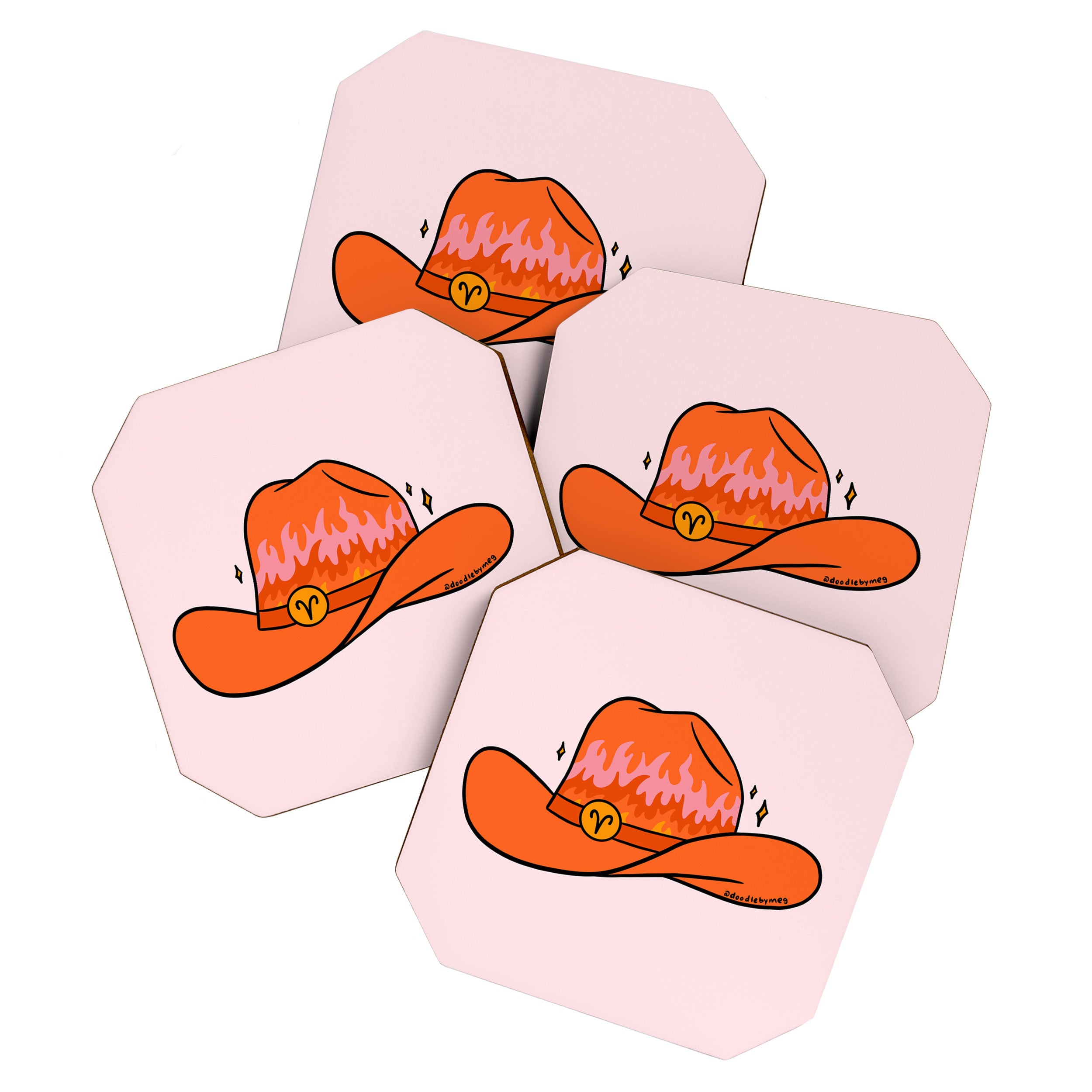 Aries Cowboy Hat Coaster Gallery Image 1