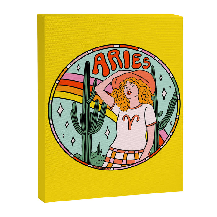 Aries Cowgirl Canvas Print Gallery Image 1