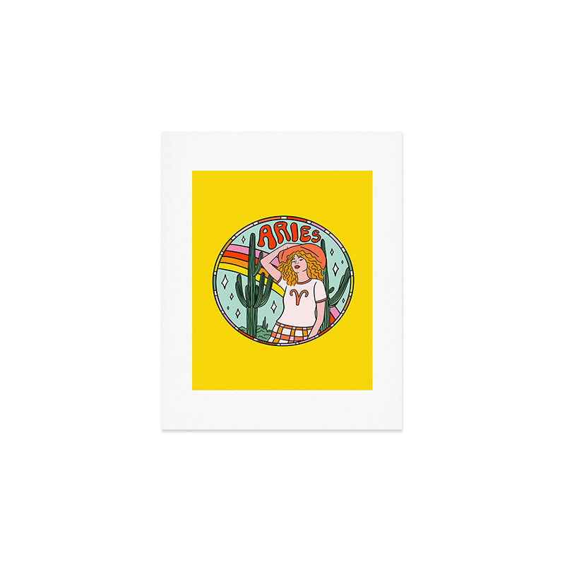 Aries Cowgirl Art Print Gallery Image 1