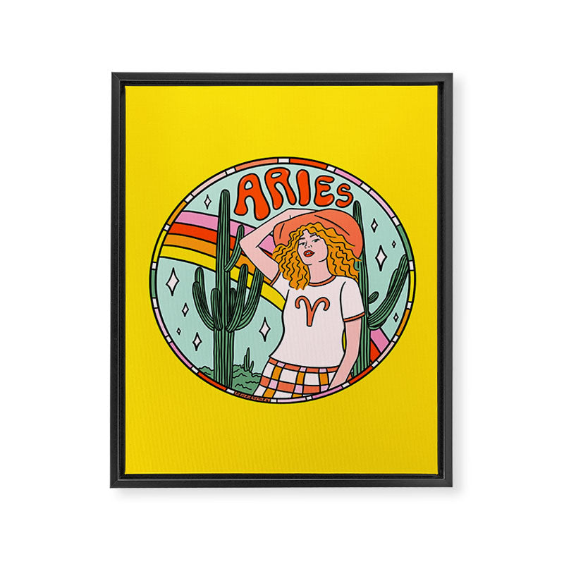 Aries Cowgirl Framed Canvas Print Gallery Image 8