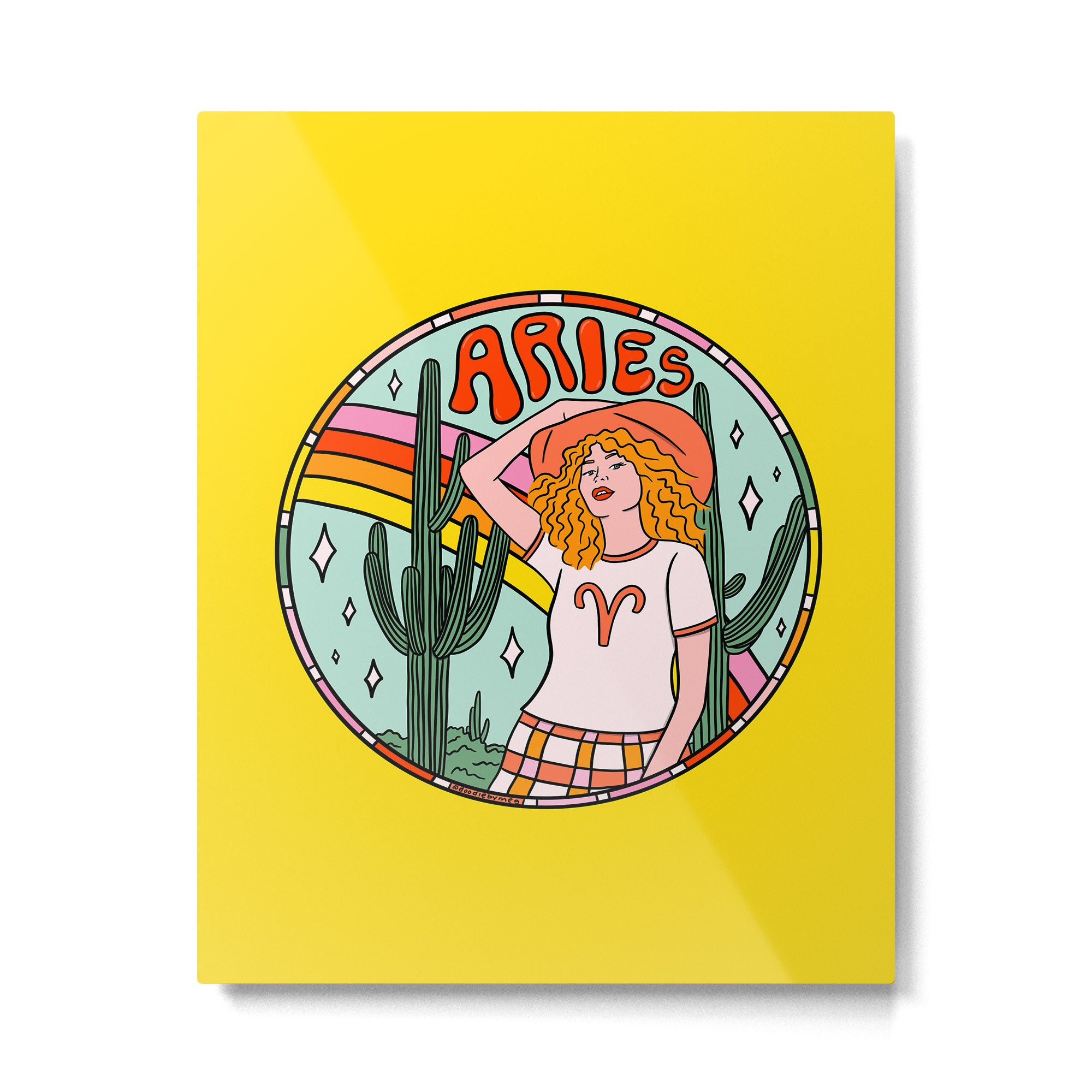 Aries Cowgirl Metal Print Gallery Image 6