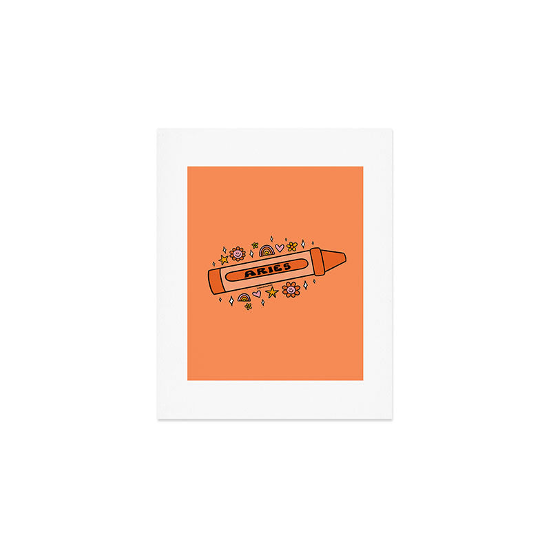 Aries Crayon Art Print Gallery Image 1