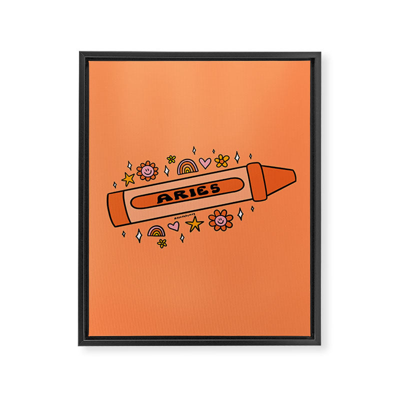 Aries Crayon Framed Canvas Print Gallery Image 8