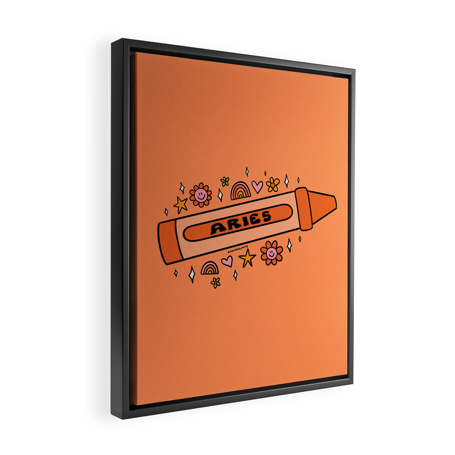 Aries Crayon Framed Canvas Print Gallery Image 2