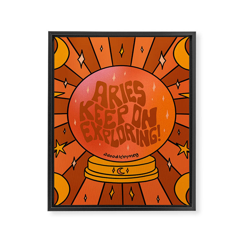 Aries Crystal Ball Framed Canvas Print Gallery Image 8