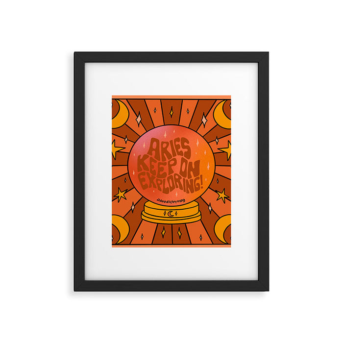 Aries Crystal Ball Framed Art Print Gallery Image 1