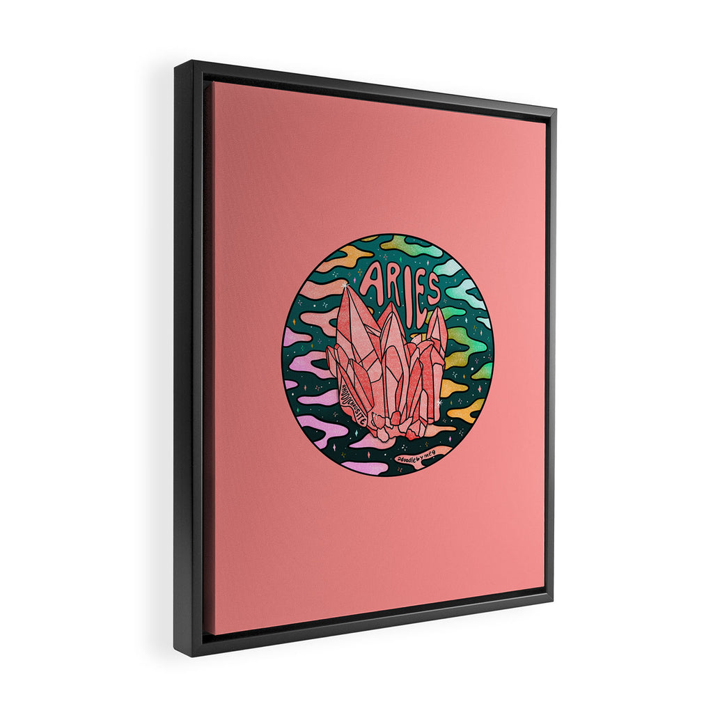 Aries Crystal Framed Canvas Print Gallery Image 2