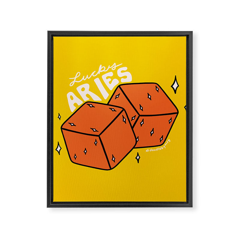 Aries Dice Framed Canvas Print Gallery Image 8