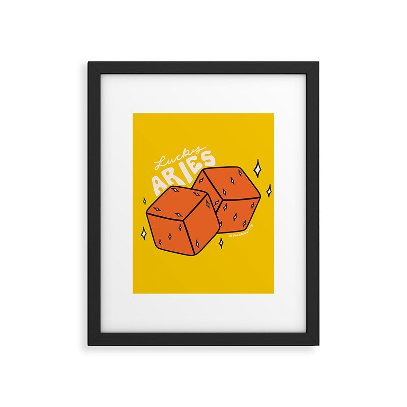 Aries Dice Framed Art Print Gallery Image 6