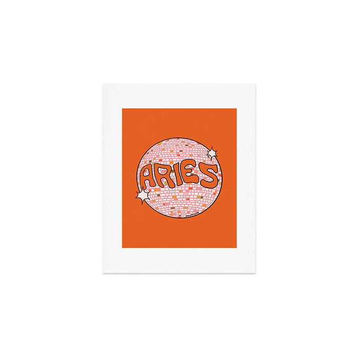 Aries Disco Ball Art Print Gallery Image 1