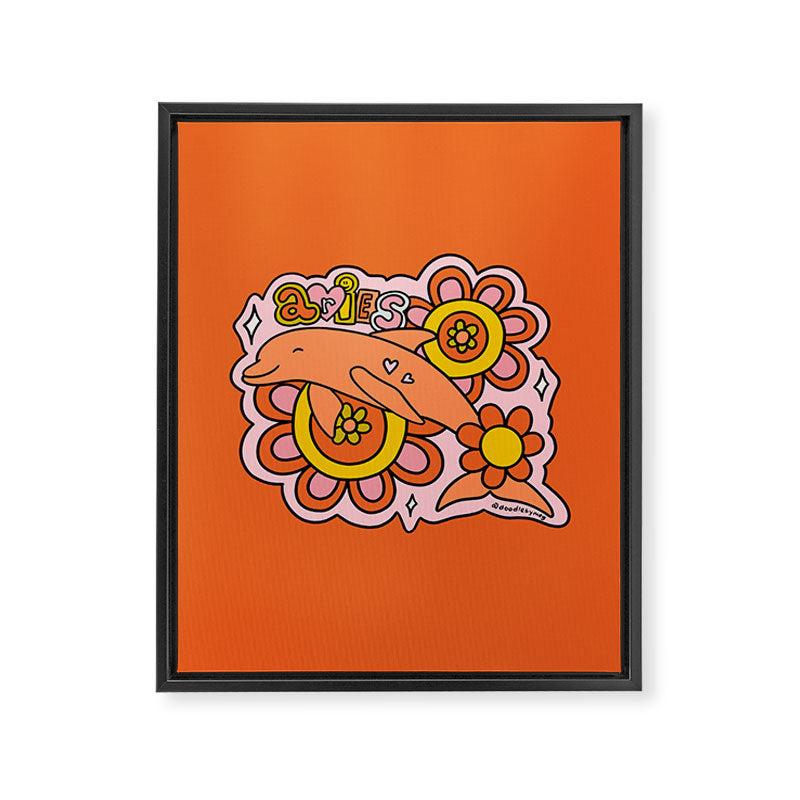 Aries Dolphins Framed Canvas Print Gallery Image 8