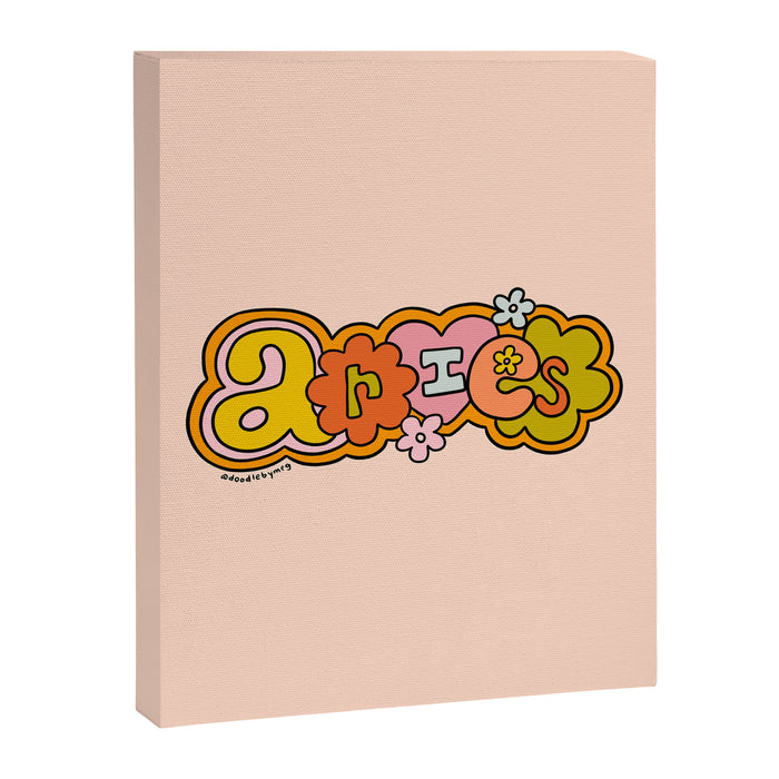 Aries Doodle Letters Canvas Print Gallery Image 1