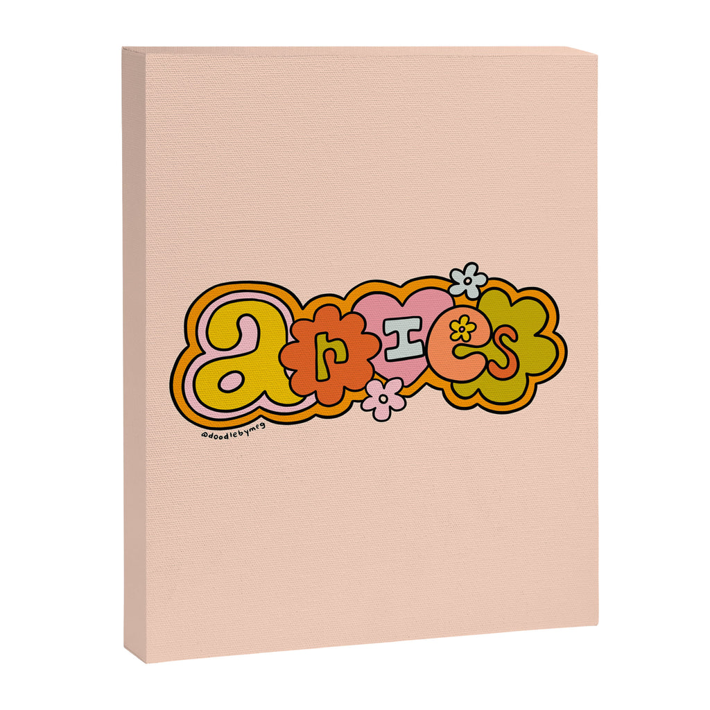 Aries Doodle Letters Canvas Print Gallery Image 8