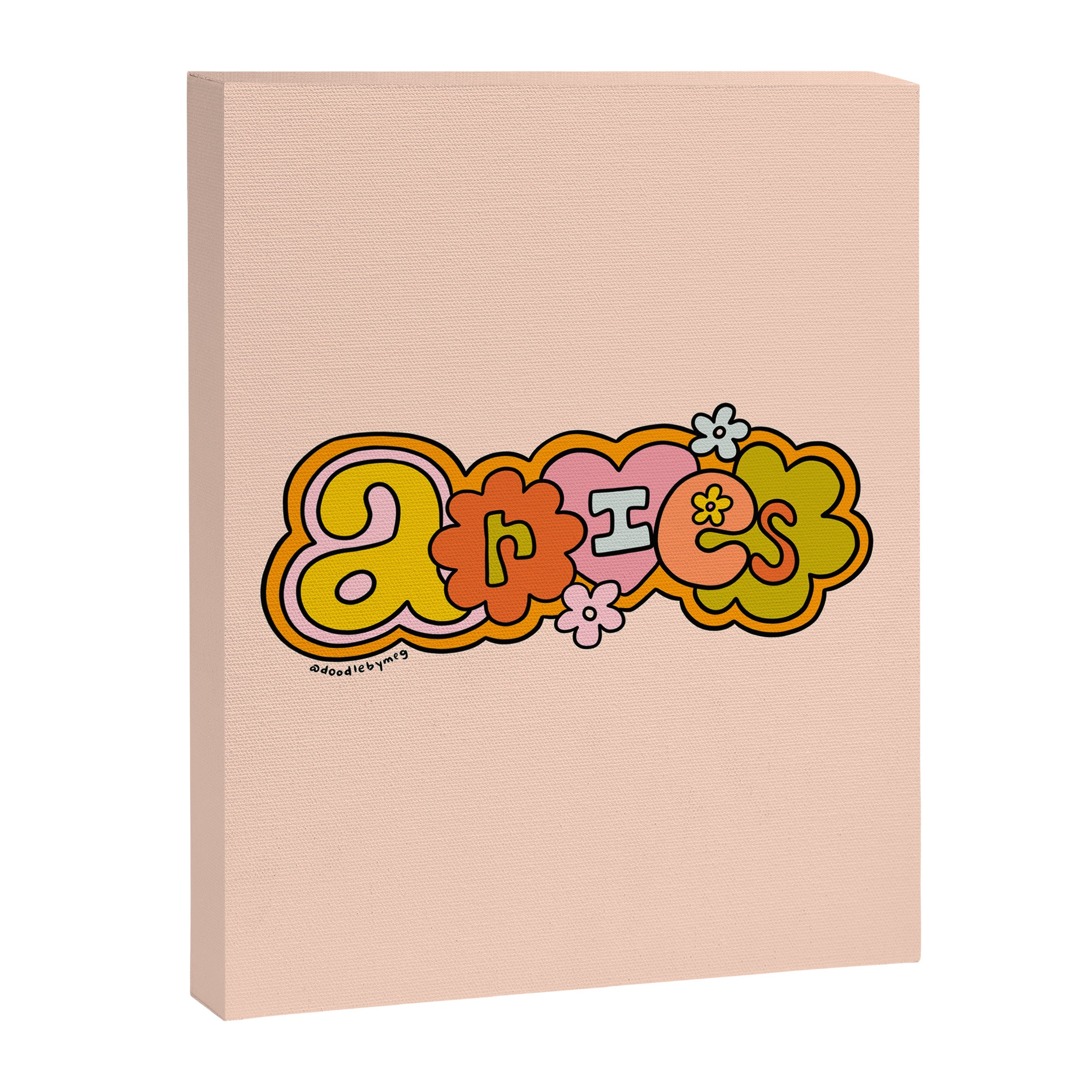 Aries Doodle Letters Canvas Print Gallery Image 8