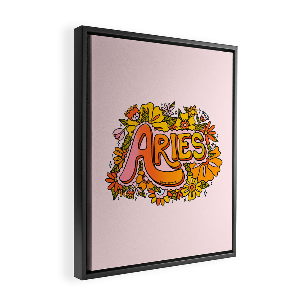 Aries Flowers Framed Canvas Print Gallery Image 2