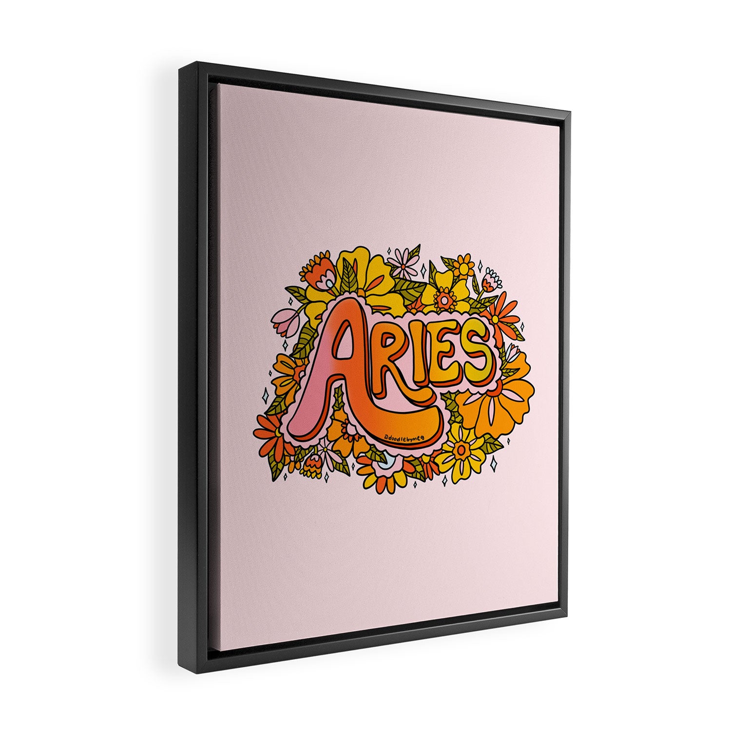 Aries Flowers Framed Canvas Print Gallery Image 2