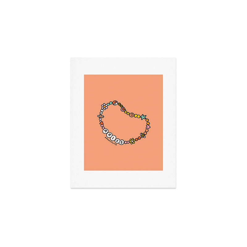 Aries Friendship Bracelet Art Print Gallery Image 1