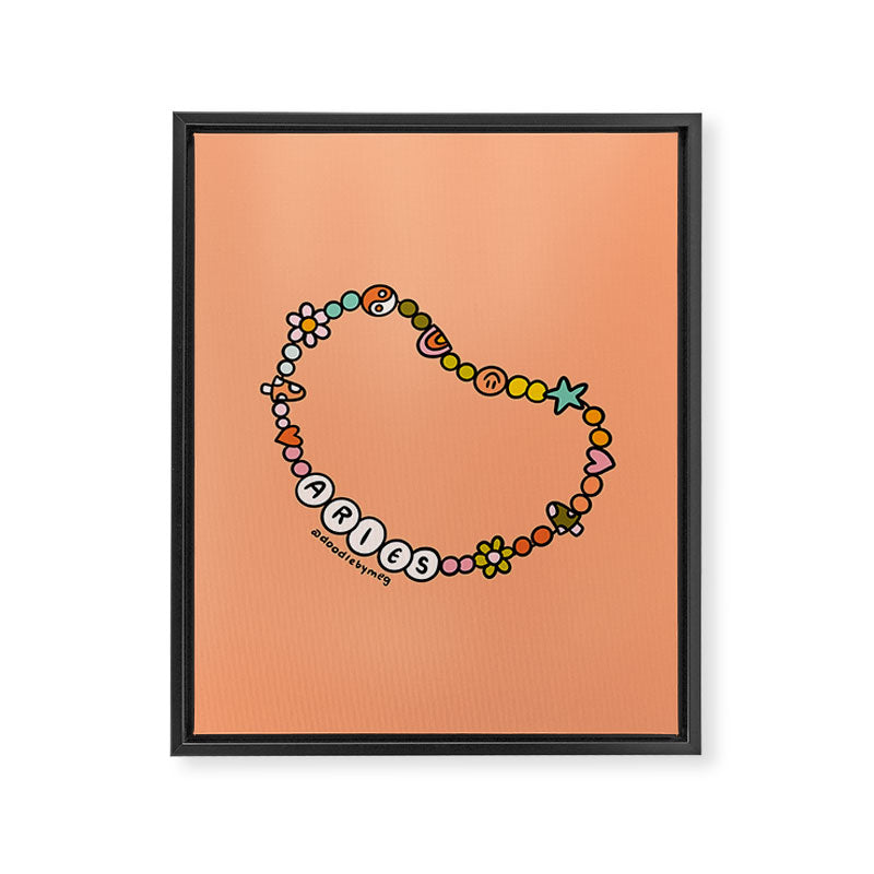 Aries Friendship Bracelet Framed Canvas Print Gallery Image 8