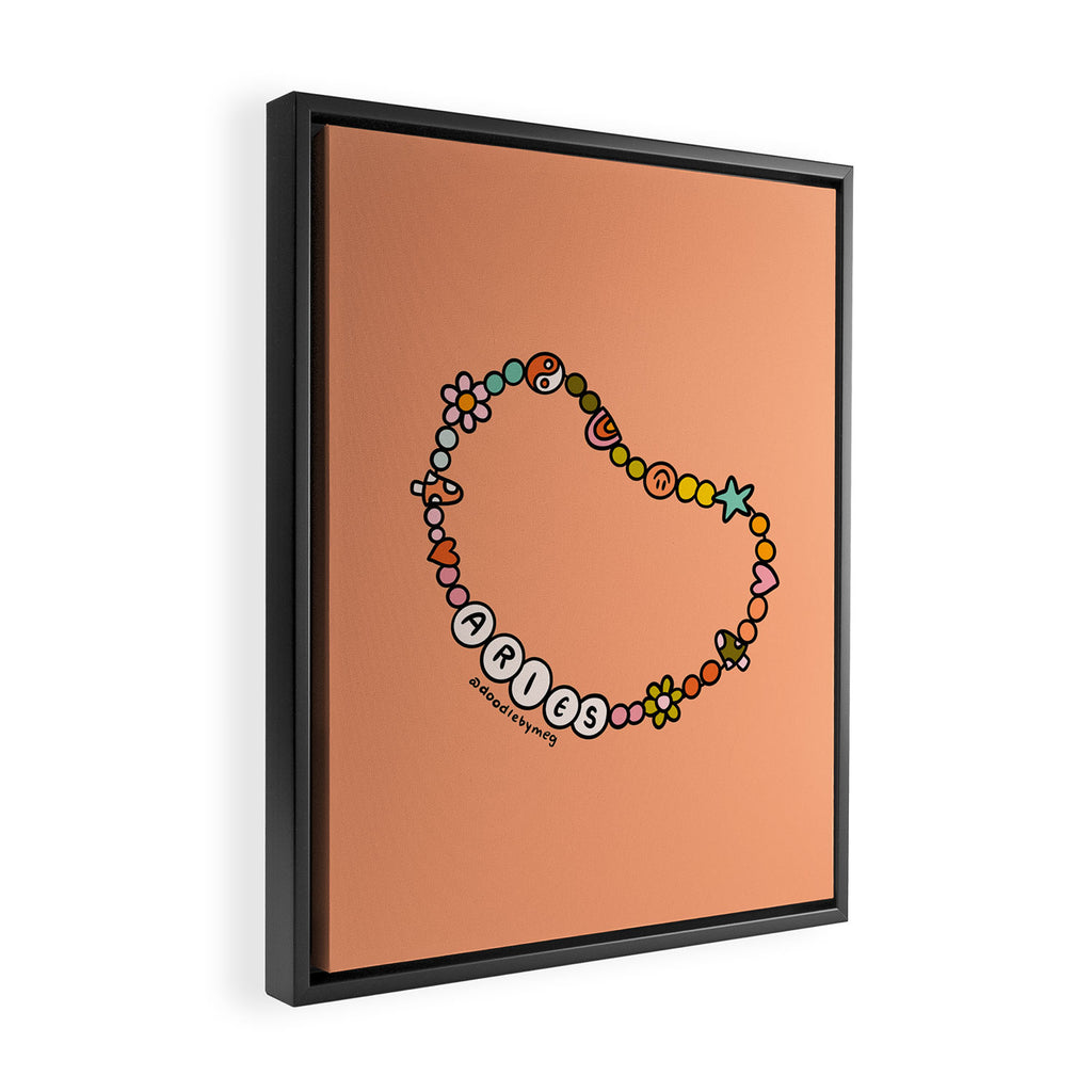 Aries Friendship Bracelet Framed Canvas Print Gallery Image 2