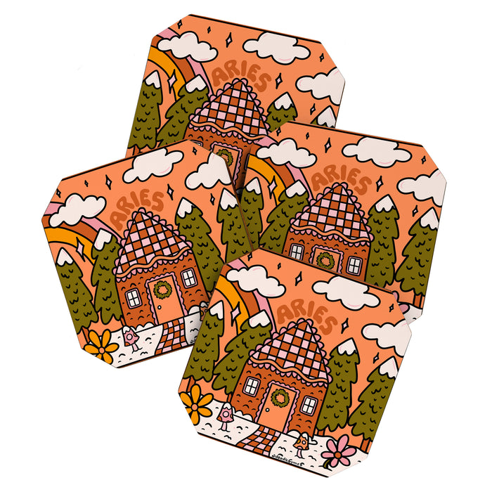 Aries Gingerbread House Coaster Gallery Image 1