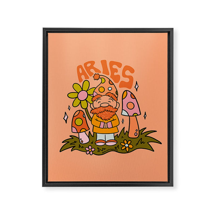 Aries Gnome Framed Canvas Print Gallery Image 1