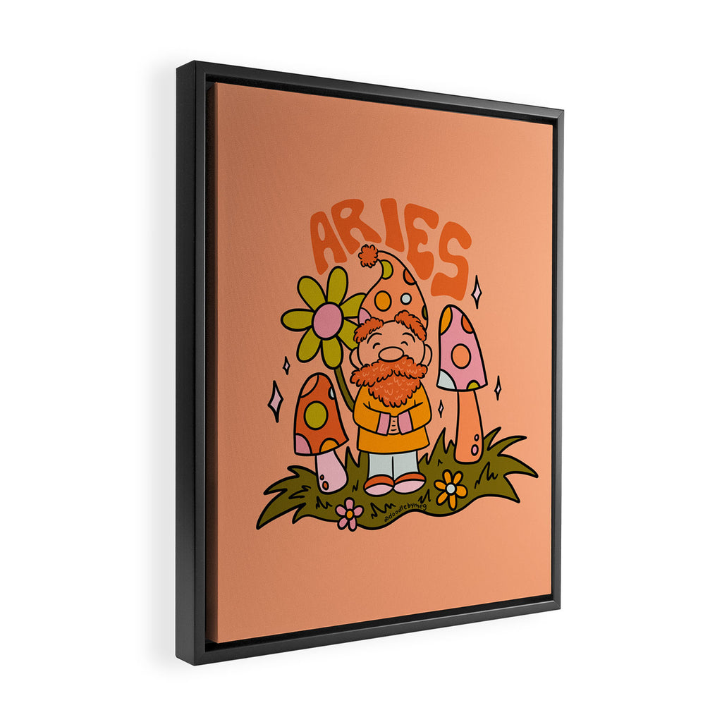 Aries Gnome Framed Canvas Print Gallery Image 2