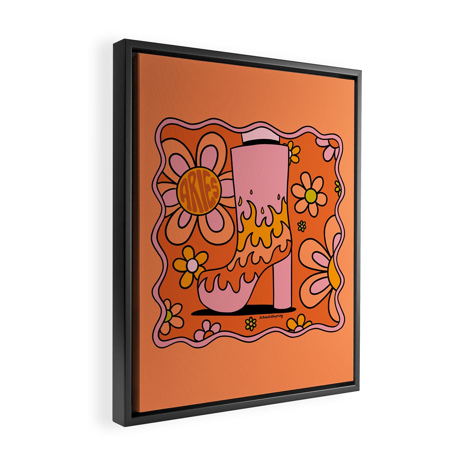 Aries Groovy Boot Framed Canvas Print Gallery Image 2