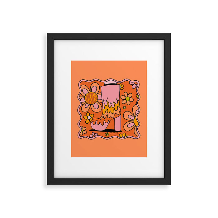 Aries Groovy Boot Framed Art Print Gallery Image 1