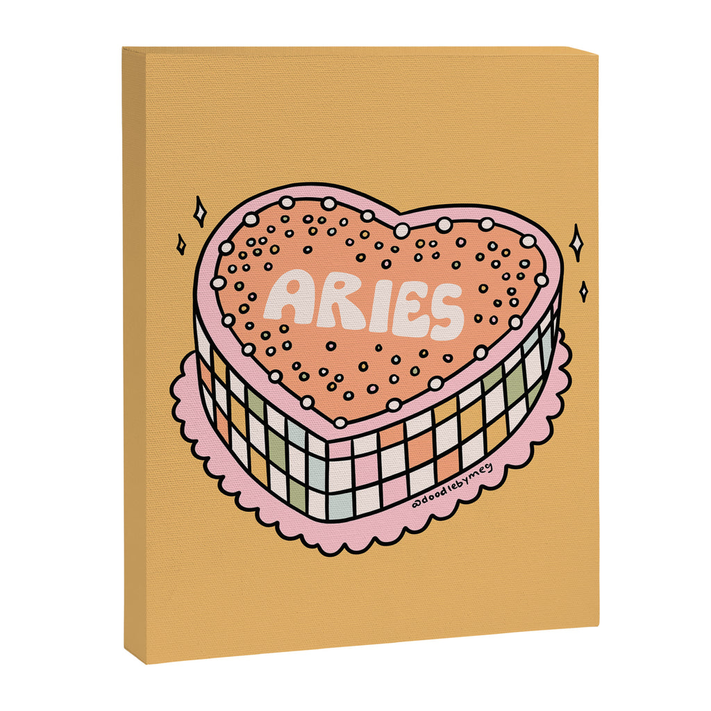 Aries Heart Cake Canvas Print Gallery Image 8