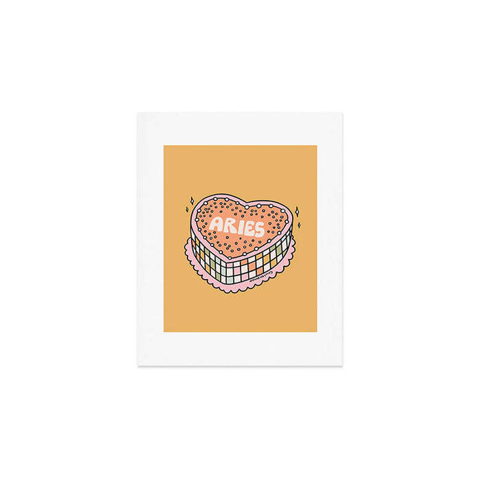 Aries Heart Cake Art Print Gallery Image 1