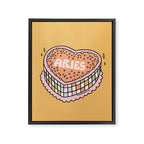 Aries Heart Cake Framed Canvas Print Gallery Image 8