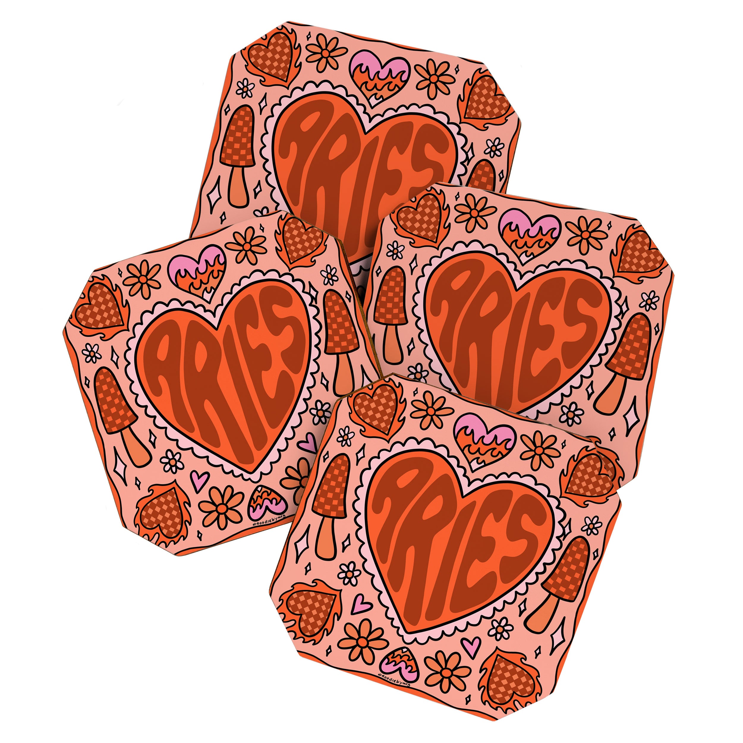 Aries Heart Coaster Gallery Image 1
